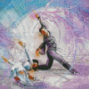 Abstrac Figure Skaters Diamond Painting