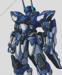 Mecha Blue Robot Diamond Painting