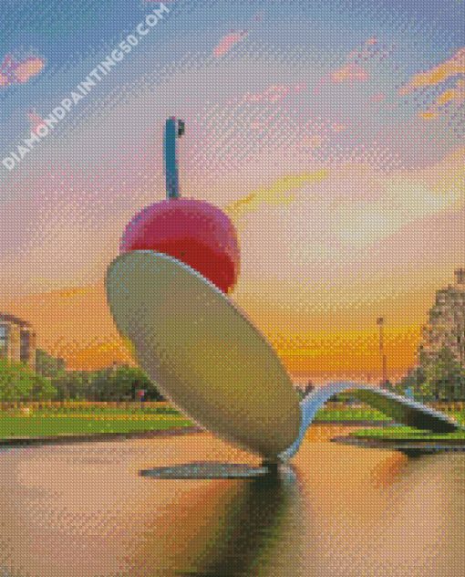 Minneapolis Spoonbridge At Sunset diamond painting