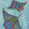 Psychedelic Manta Rays diamond painting