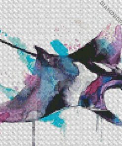 Splatter Manta Rays Art diamond painting