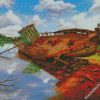 Abandoned Fishing Boat diamond painting