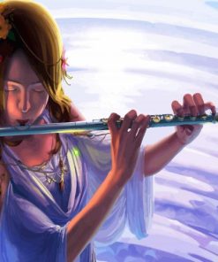 Asian Flute Player diamond painting