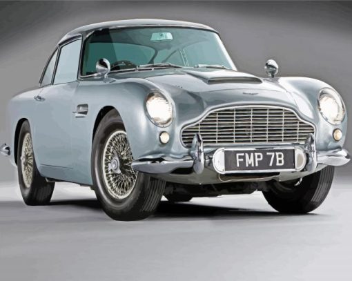 Aston Martin DB5 Car Engine diamond painting