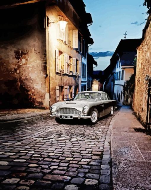 Aston Martin DB5 In Switzerland Alley diamond painting