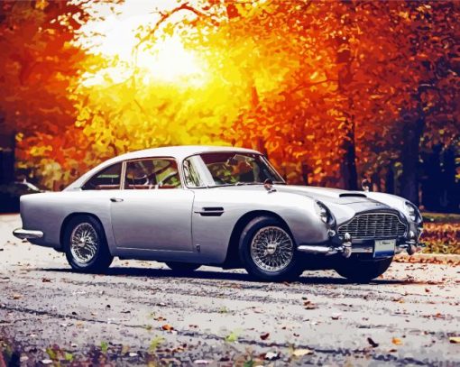 Aston Martin DB5 With Sunset diamond painting