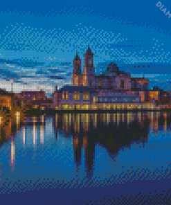 Athlone Bridge And Buildings Diamond Painting