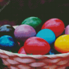 Basket Of Colorful Chicken Eggs Diamond Painting