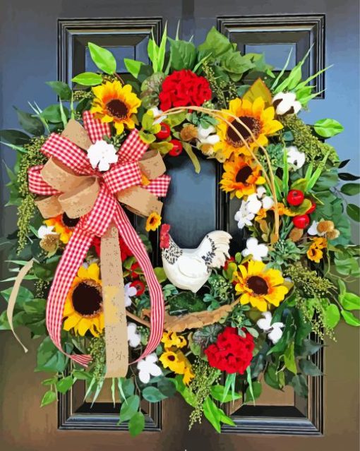 Beautiful Door Wreaths Diamond Painting