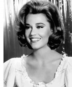 Black And White Jane Fonda diamond painting