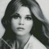 Black And White Young Jane Fonda diamond painting