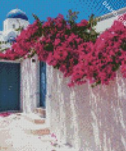 Bougainvillea Greece diamond painting