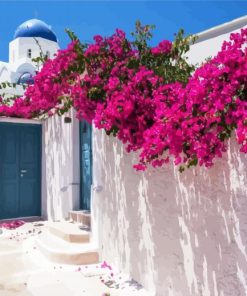 Bougainvillea Greece diamond painting