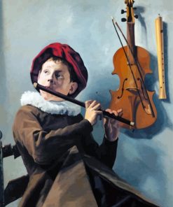 Boy Playing The Flute diamond painting