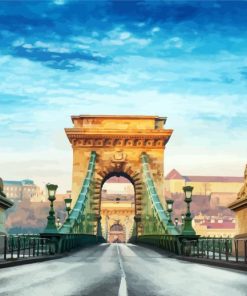 Budapest Hungary Chain Bridge diamond painting