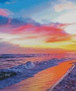 Sunset In Pensacola Beach diamond painting