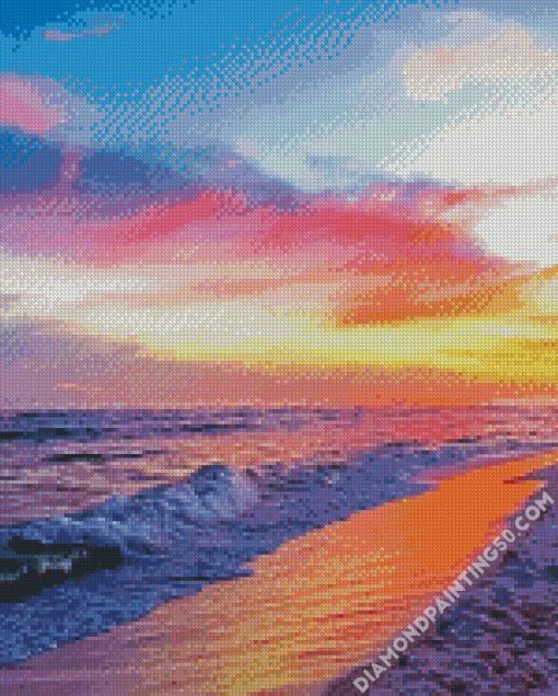 Sunset In Pensacola Beach diamond painting