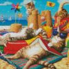 Cats On The Beach diamond painting