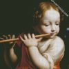 Child Playing Flute diamond painting