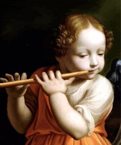 Child Playing Flute diamond painting