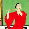 Chinese Woman Playing Flute diamond painting