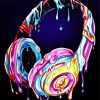 Colorful Splatter Headphone Diamond Painting