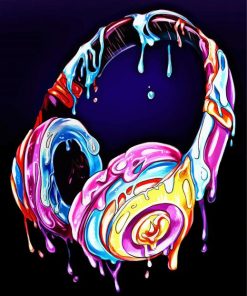 Colorful Splatter Headphone Diamond Painting