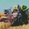 Combine Harvester Illustration Diamond Painting