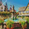 Eguisheim Hostellerie Du Chateau Fountain diamond painting