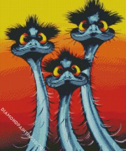 Emus Birds Art diamond painting