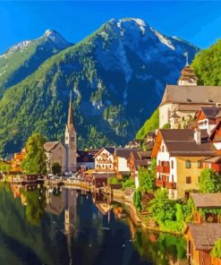 Famous Hallstatt Mountain Diamond Painting