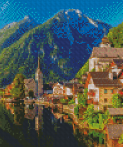 Famous Hallstatt Mountain Diamond Painting