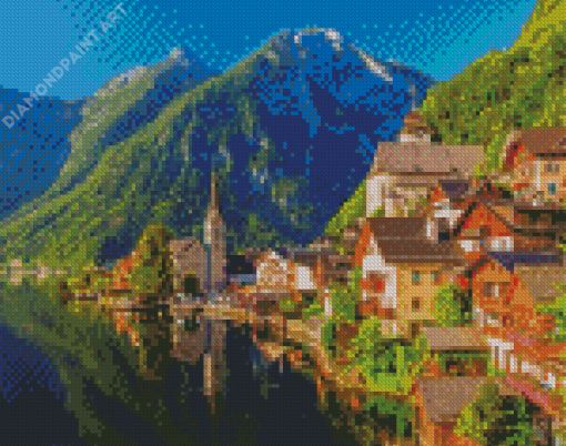 Famous Hallstatt Mountain Diamond Painting