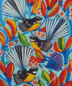 Fantails Birds Art diamond painting