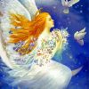 Fantasy Fairy Angel On Moon diamond painting