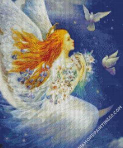 Fantasy Fairy Angel On Moon diamond painting