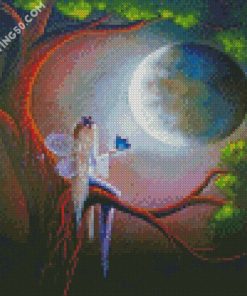 Fantasy Fairy on Tree diamond painting