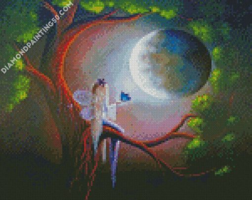 Fantasy Fairy on Tree diamond painting