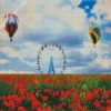 Ferris Wheel In Poppies Field diamond painting