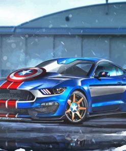 Ford Shelby GT350R Captain America Car Diamond Painting