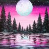 Forest Moonlight Art diamond painting