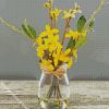 Forsythia Glass Vase diamond painting