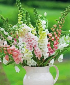 Foxglove Plants Vase diamond painting