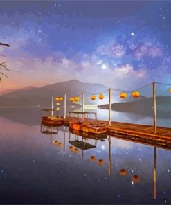 Galaxy Sun Moon Lake Taiwan Diamond Painting