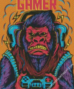 Gamer Monkey diamond painting