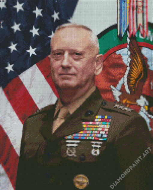 General James Mattis Diamond Painting