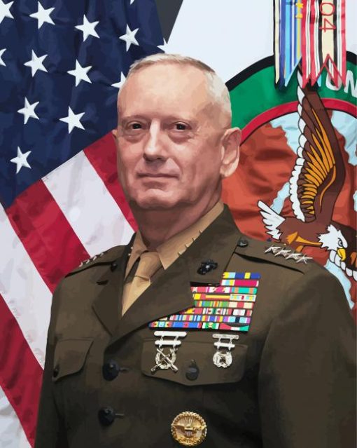 General James Mattis Diamond Painting