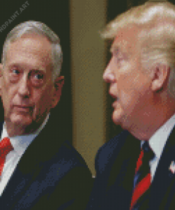 General Mattis And Trump Diamond Painting