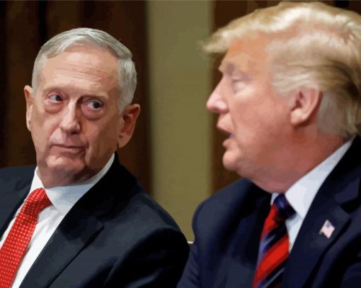 General Mattis And Trump Diamond Painting