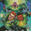 Green Lantern Comic Diamond Painting